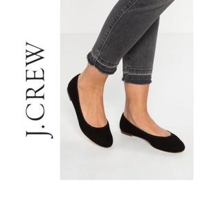 JCREW BALLET FLAT. Brand new with box. Suede ballet flat with elastic . Size 6